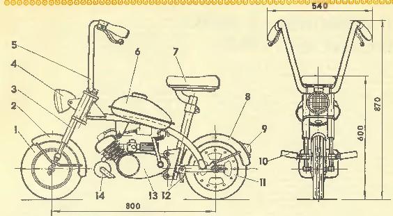 Чертежи мини мопеда